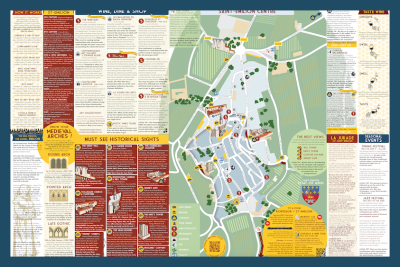 St Emilion France Map Le Map Saint Emilion En Front 2018 | Le Map Bordeaux