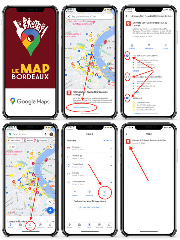 Self-Guided Bordeaux Google Map Guide by Le Map | Le Map Bordeaux